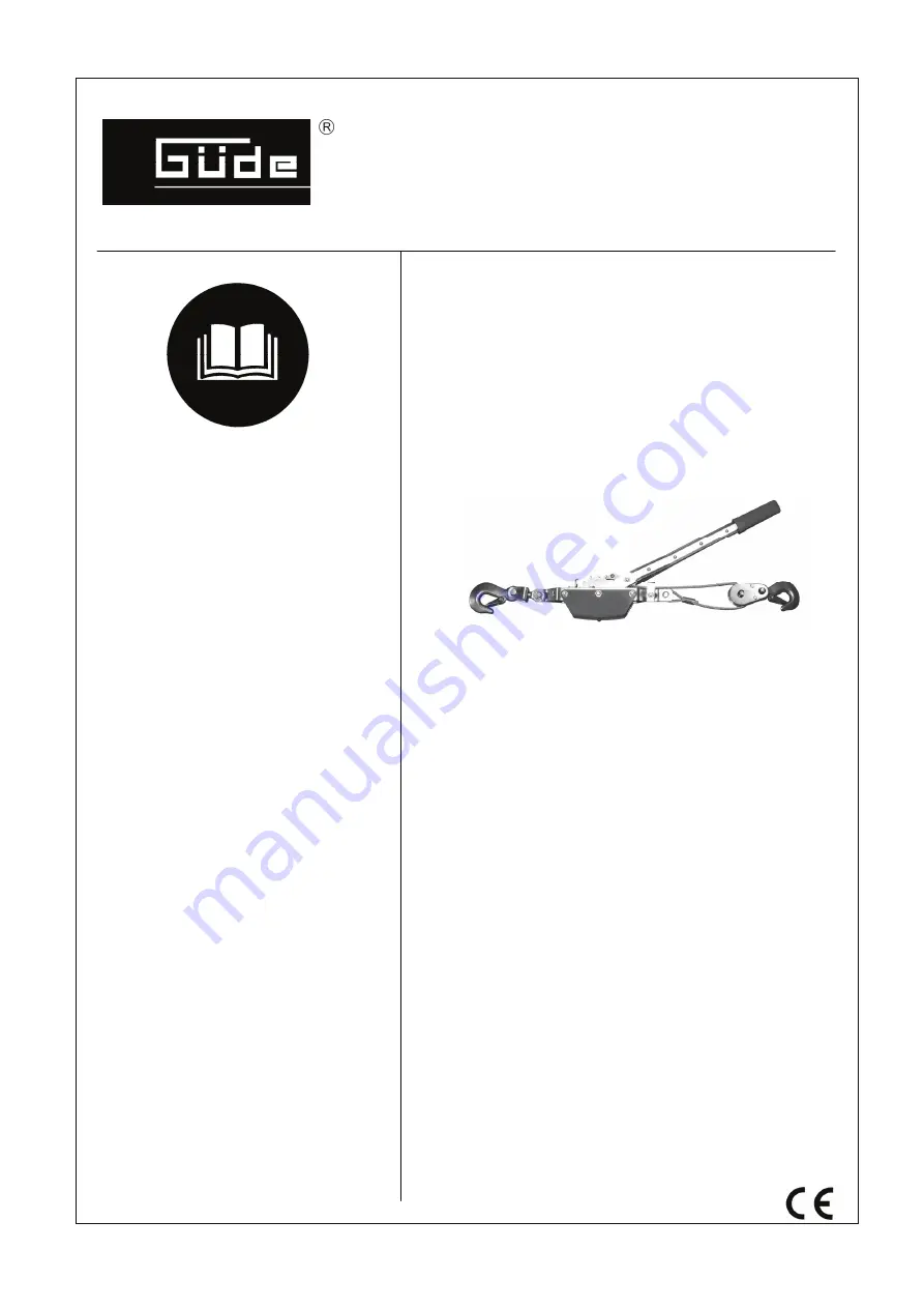 Gude 55129 Translation Of Original Operating Instructions Download Page 1