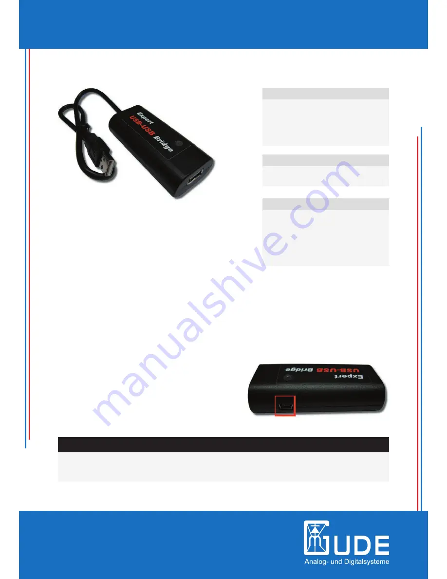 Gude Expert USB Quick Start Manual Download Page 1