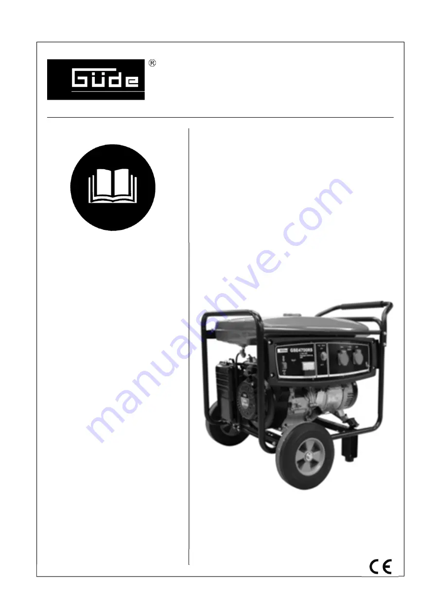 Gude GSE 4700 RS Operating Instructions Manual Download Page 1