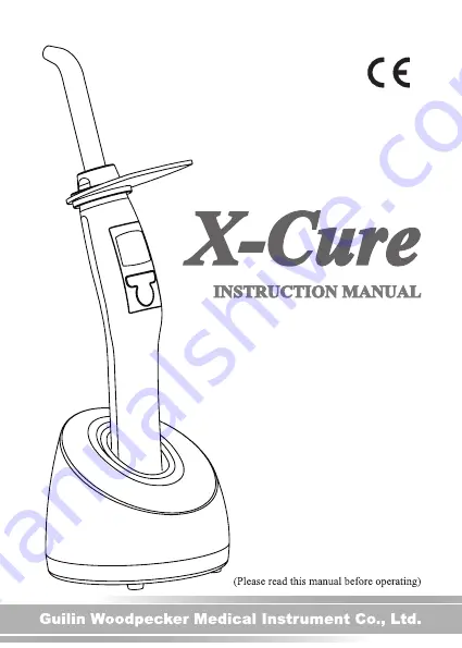 Guilin Woodpecker Medical Instrument X-Cure Instruction Manual Download Page 1