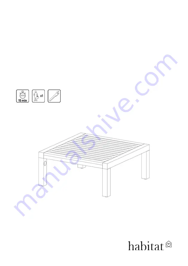 Habitat Tiek 915309 Manual Download Page 1