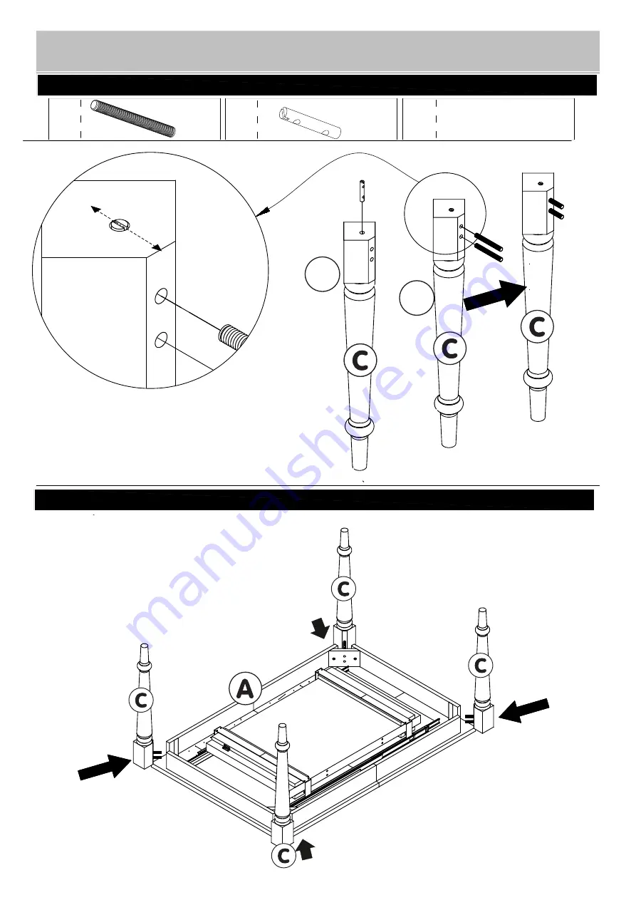 Habitat Turned Leg Dining Table AUST- ET-SS20-A Assembly Instructions Manual Download Page 5