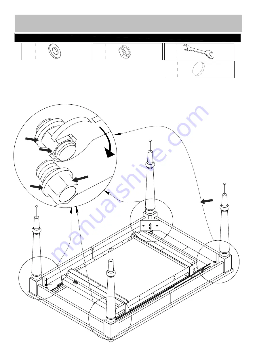 Habitat Turned Leg Dining Table AUST- ET-SS20-A Assembly Instructions Manual Download Page 6