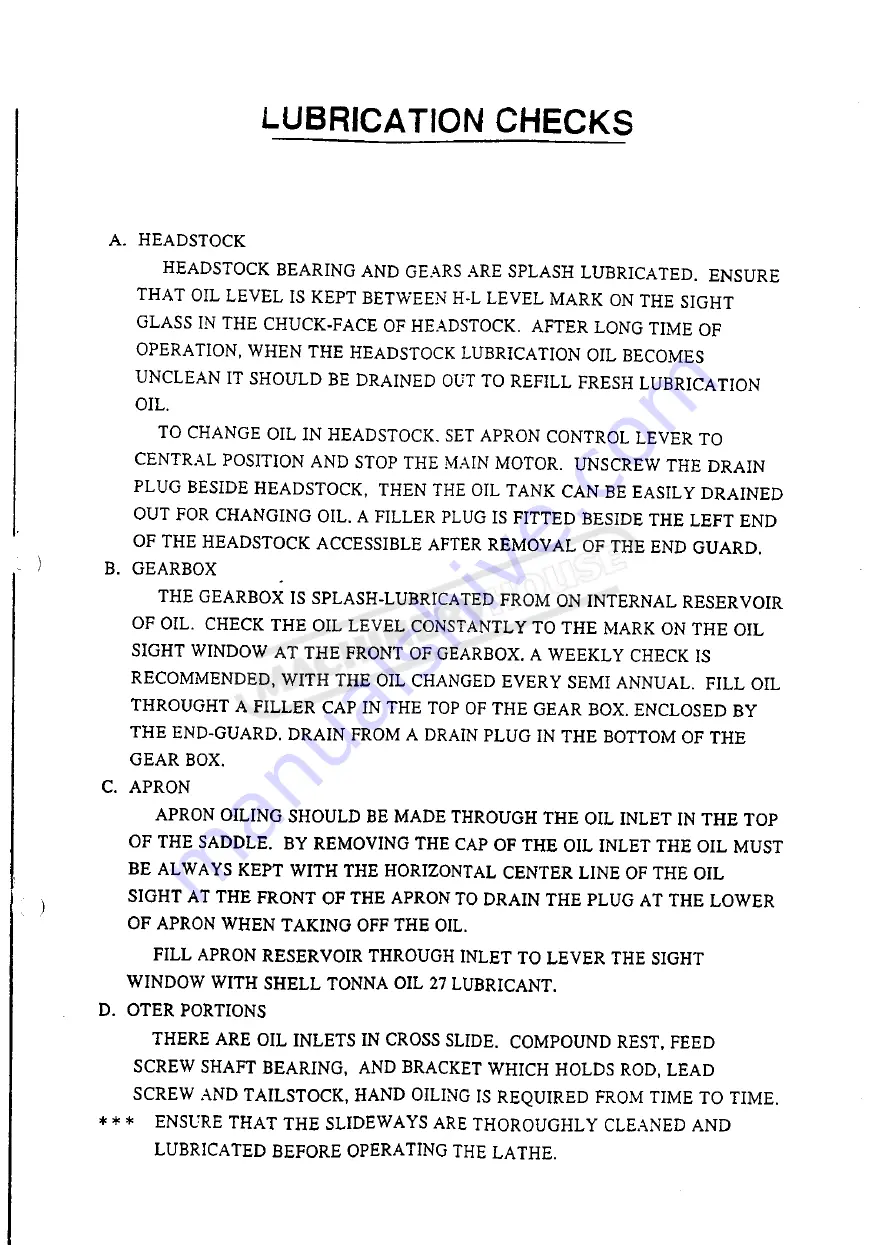 Hafco Metalmaster AL-1000D Instruction Manual Download Page 24