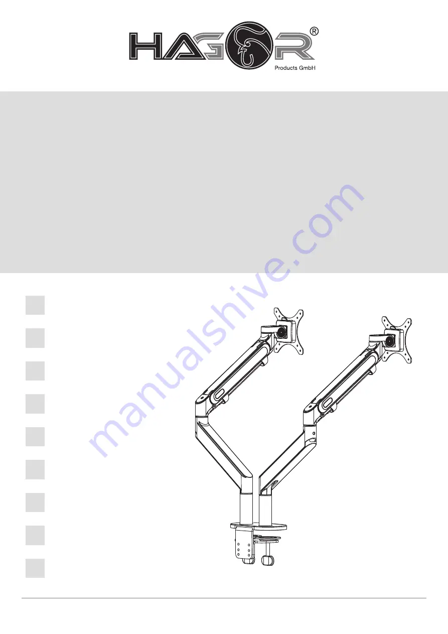 HAGOR HA Gasliftarm Medium Dual Installation Manual Download Page 1