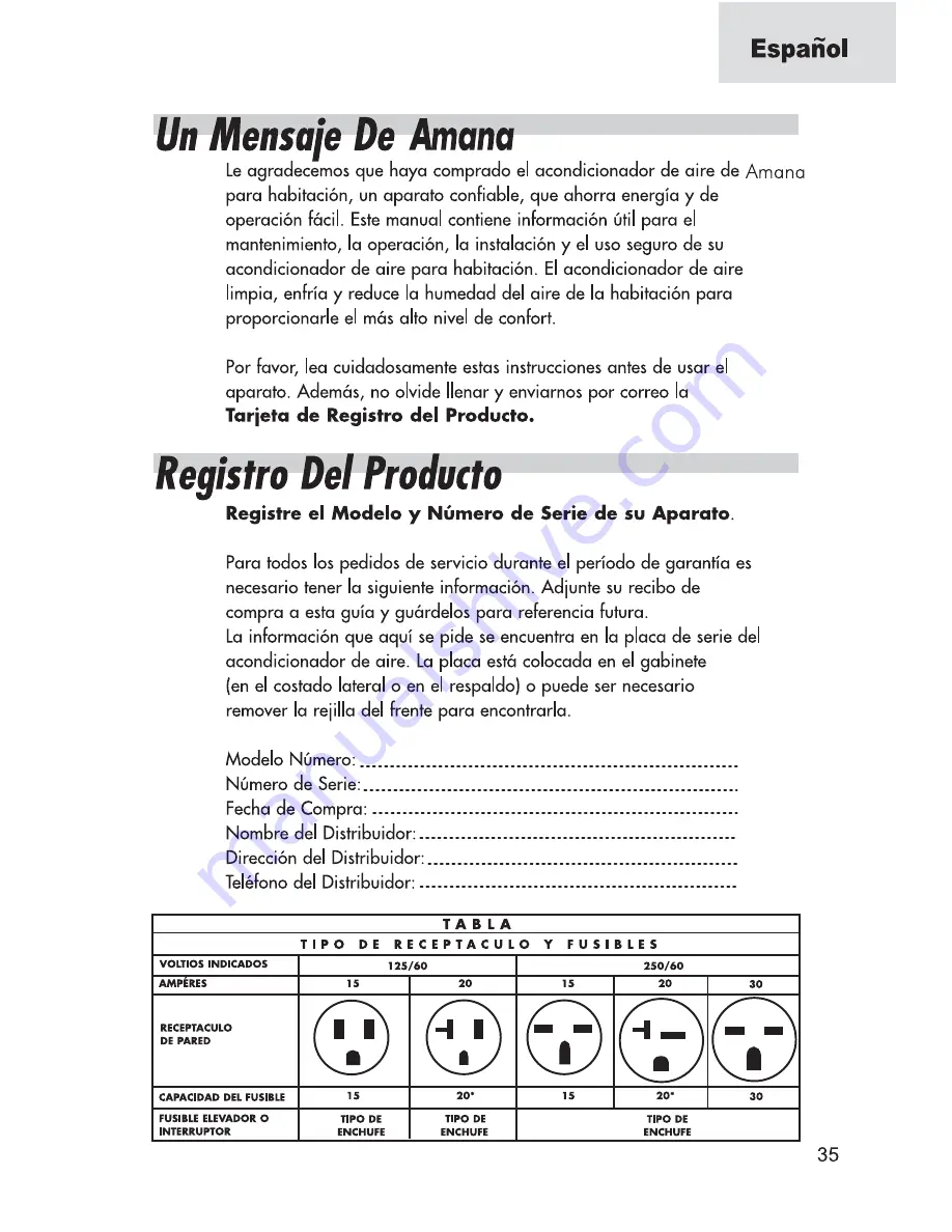 Haier ACA05 (Spanish) Manual Del Usuario Download Page 1