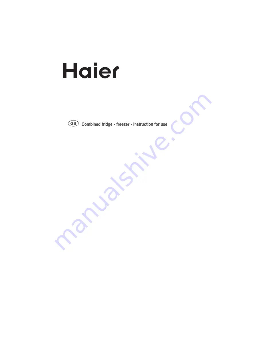 Haier AFD626TF Operation Manual Download Page 1