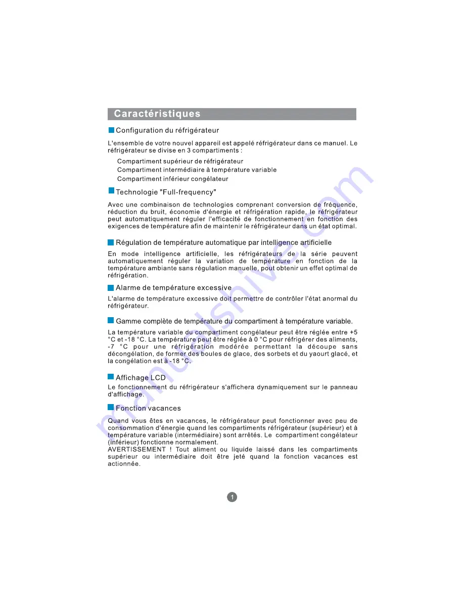 Haier AFD626TF Operation Manual Download Page 60