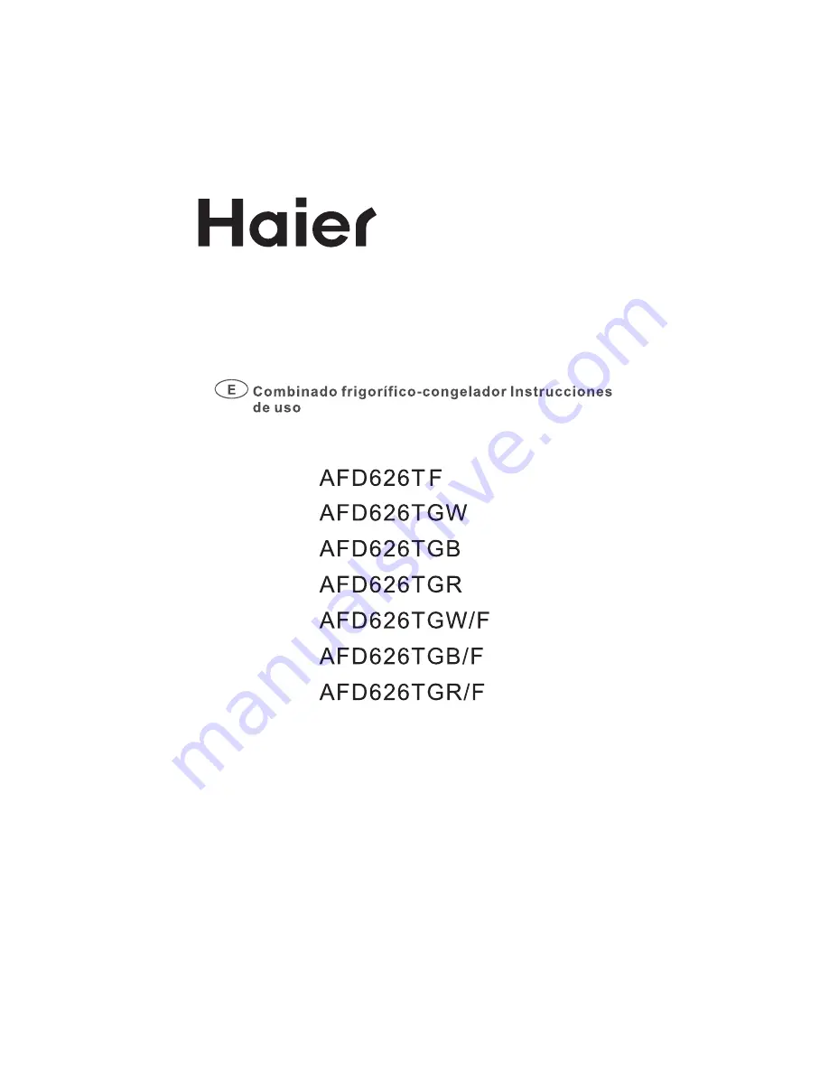 Haier AFD626TF Operation Manual Download Page 113