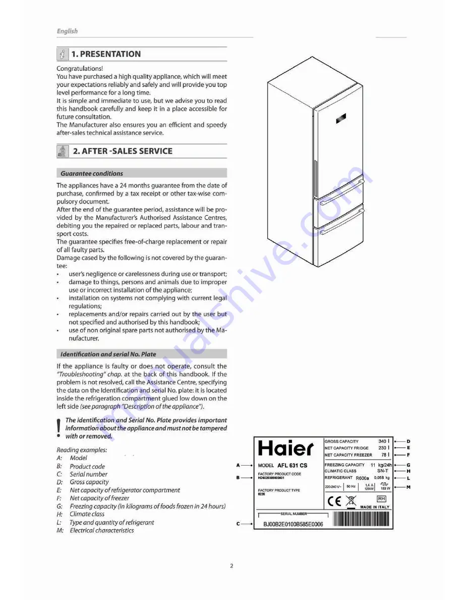 Haier AFL-AFD Instructions For Use Manual Download Page 24