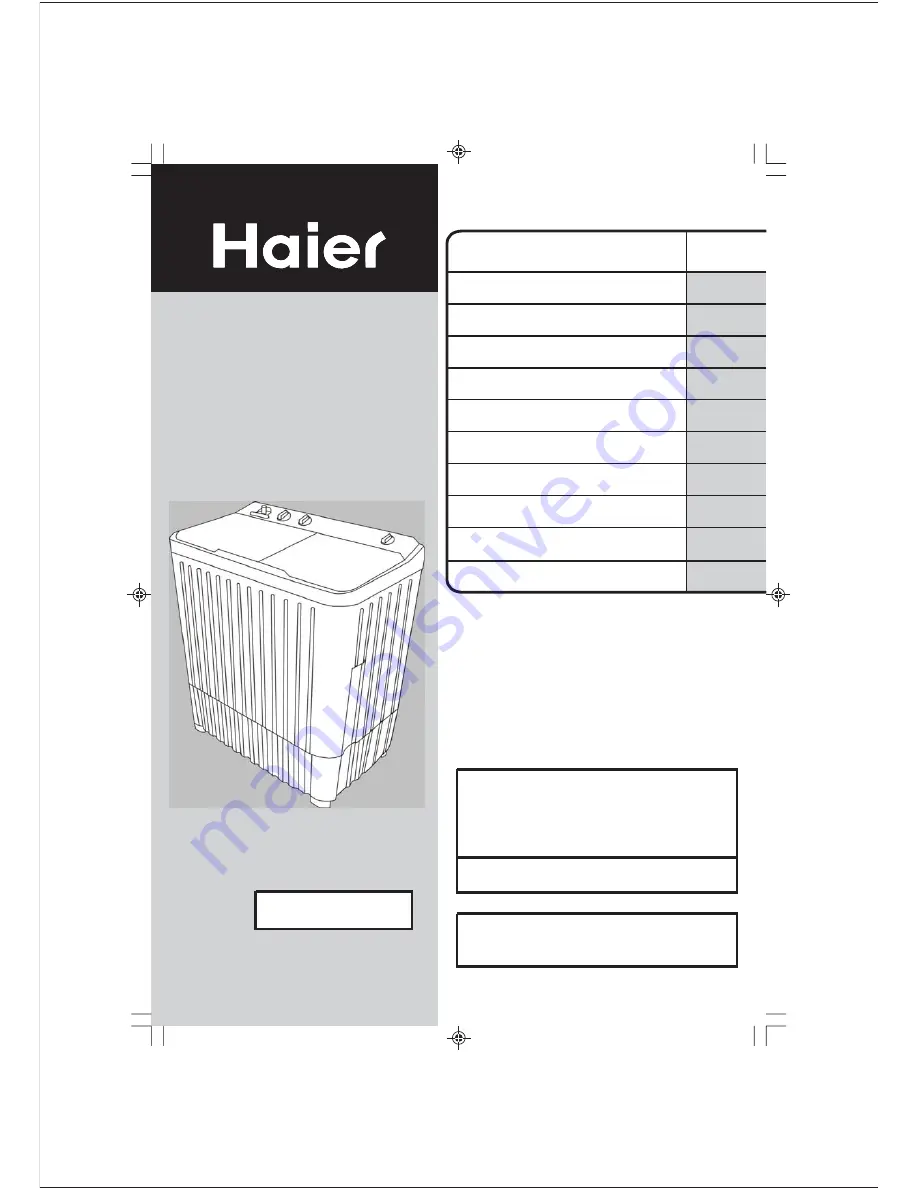 Haier AWT-75LI Instruction Manual Download Page 1