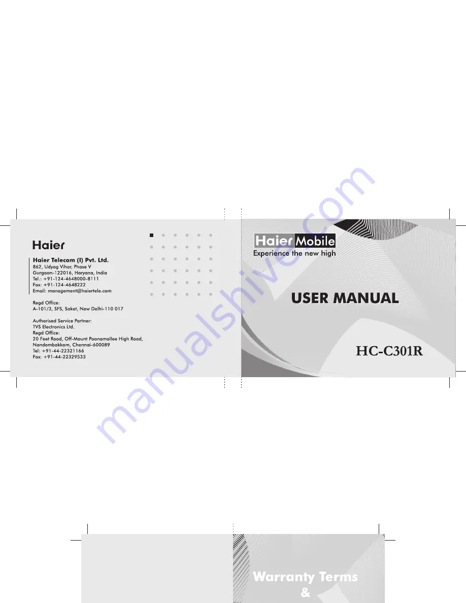 Haier C301R User Manual Download Page 1