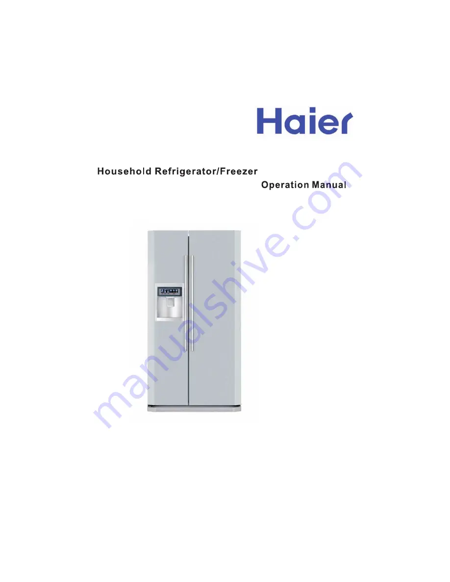 Haier CAFF19SI Operation Manual Download Page 1