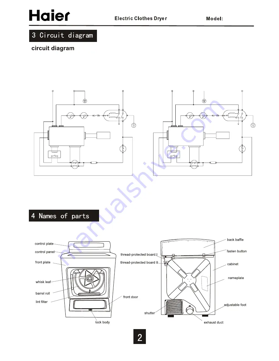 Haier CRDE350AW Service Manual Download Page 4