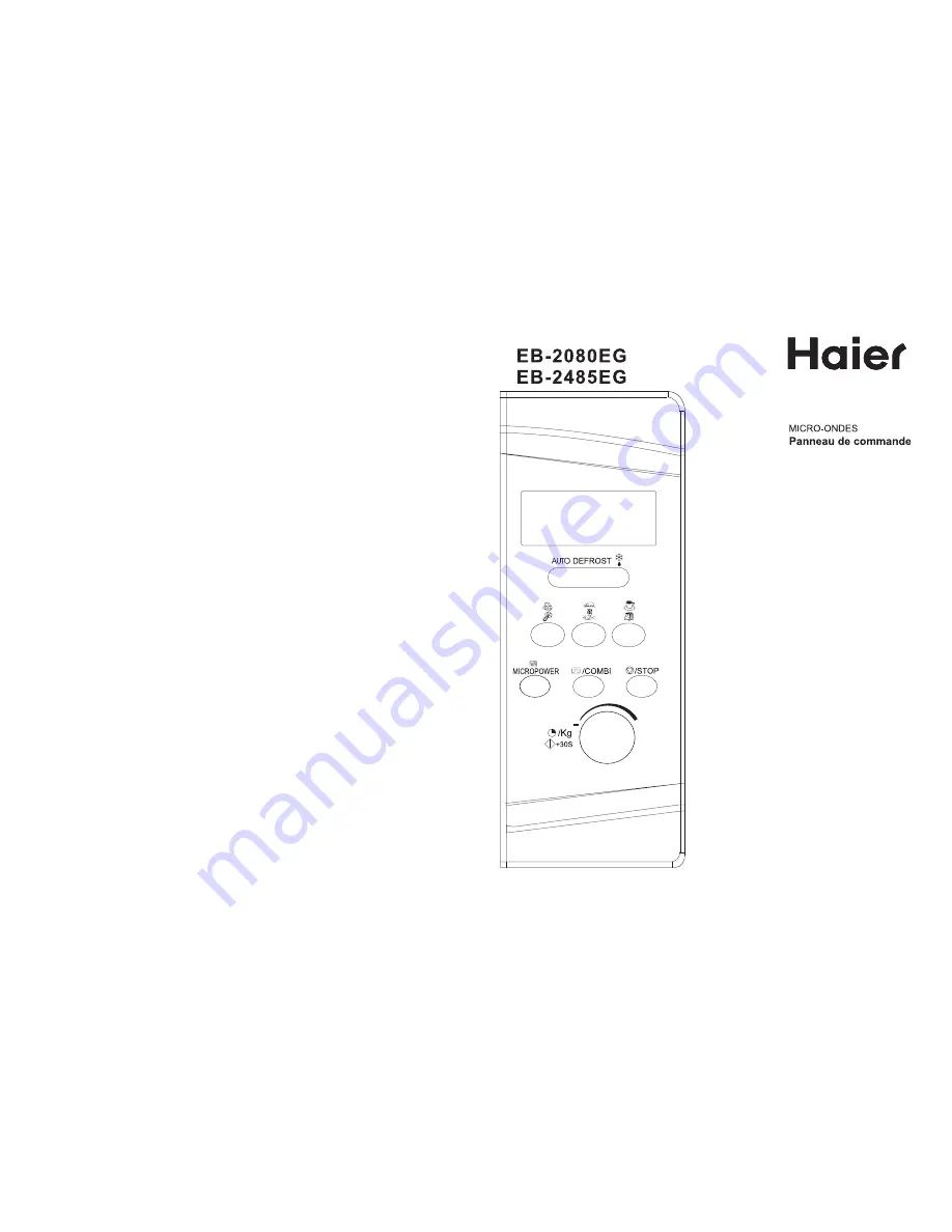 Haier EB-2485EG (French) Instructions D'Emploi Download Page 1