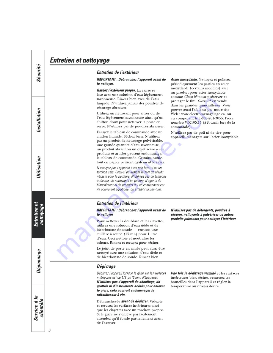 Haier GWB03FAWSSC Owner'S Manual And Installation Download Page 20