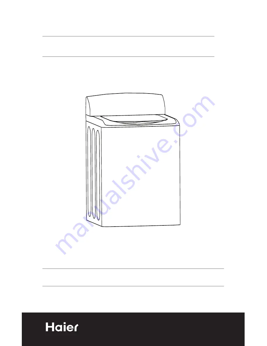 Haier GWT700AW - Genesis Series 27 Washer User Manual Download Page 1