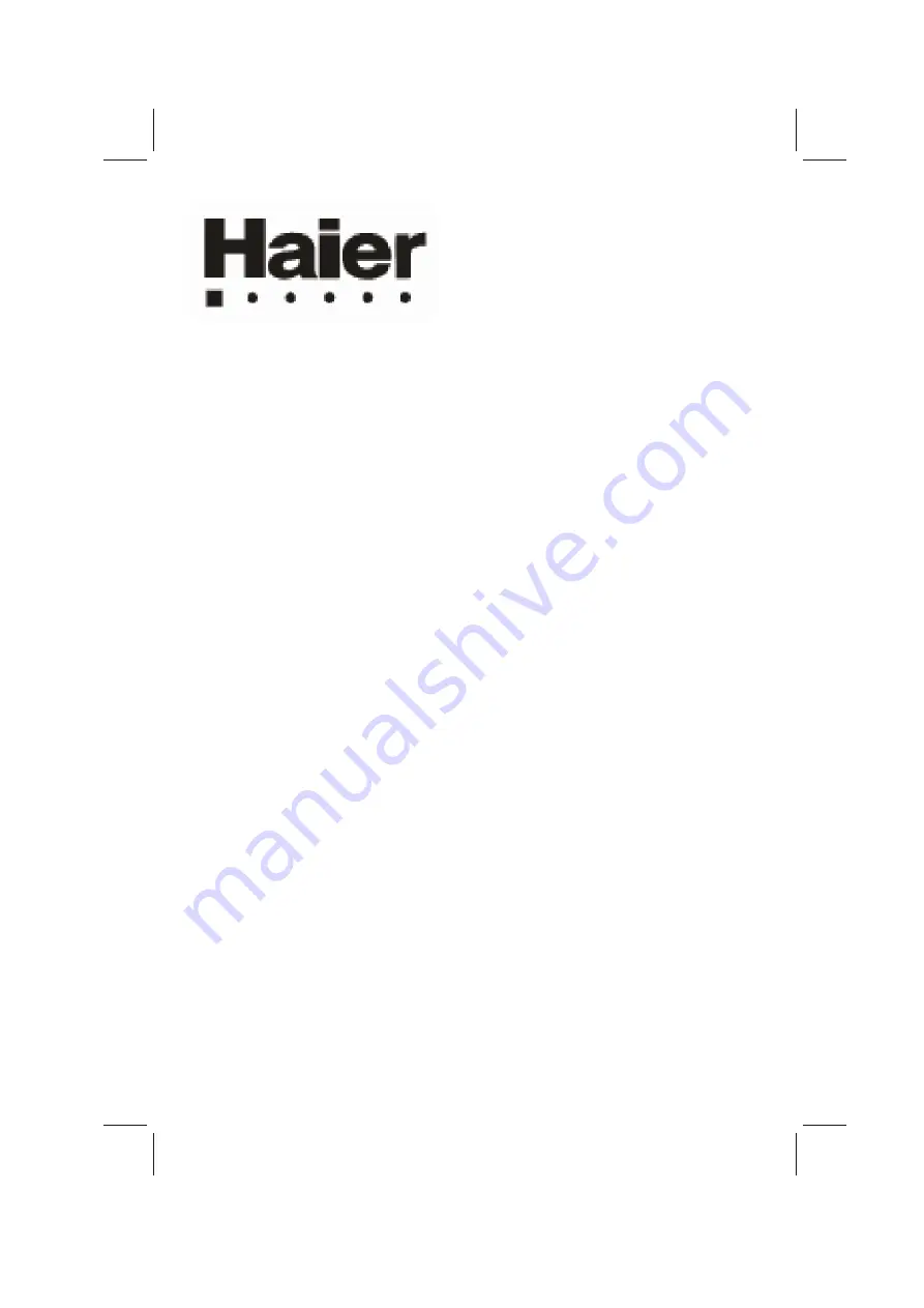 Haier HA1000TX Instructions For Installation And Operation Manual Download Page 1