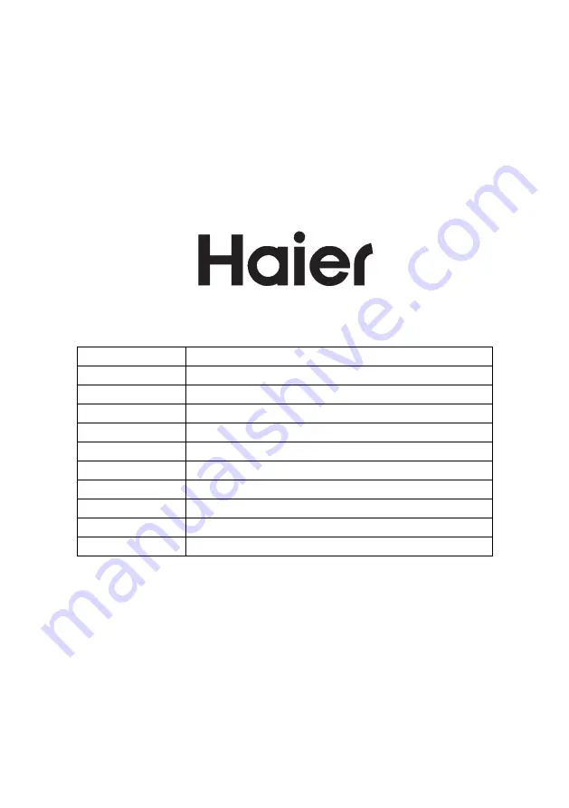 Haier HADG9CS46B Скачать руководство пользователя страница 1