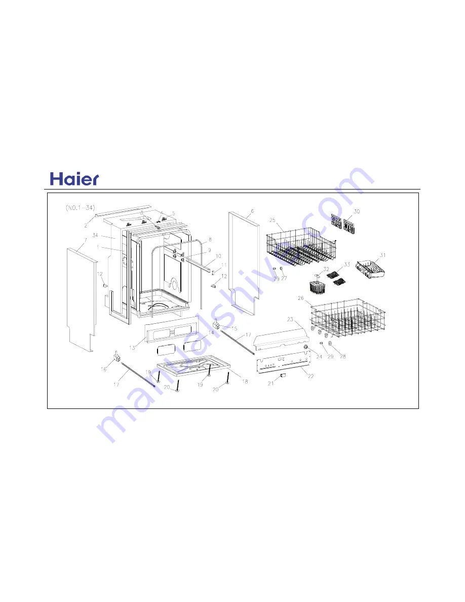 Haier HDW700BI Parts Manual Download Page 2