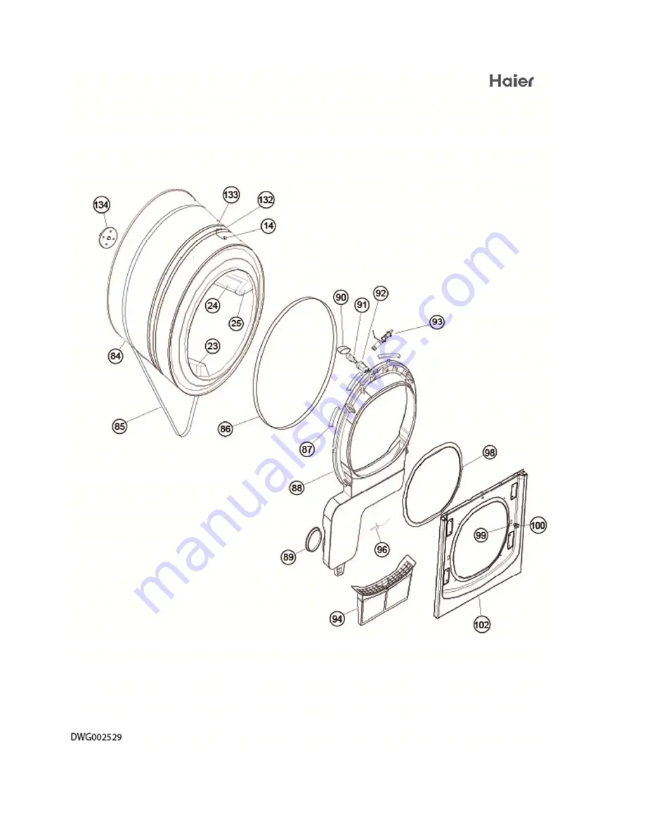 Haier HDY-C70 WH HA AA Parts Manual Download Page 12