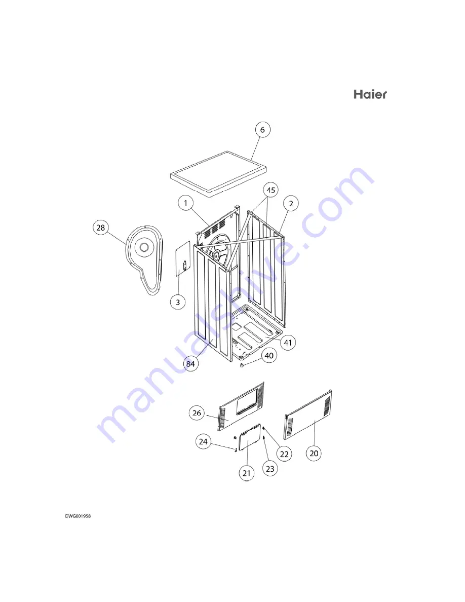 Haier HDY6.1 HA AA Parts Manual Download Page 6