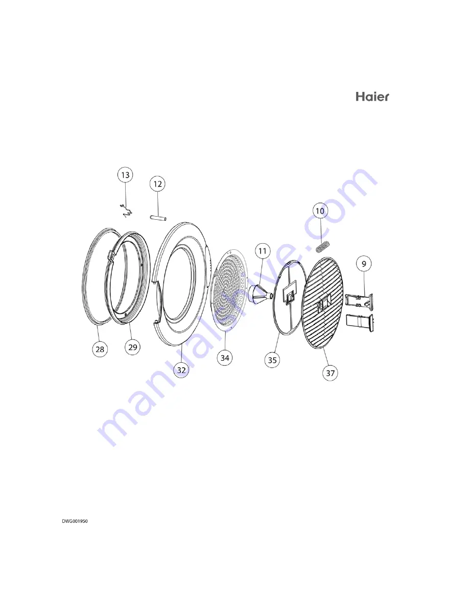 Haier HDY60 HA AA Parts Manual Download Page 8