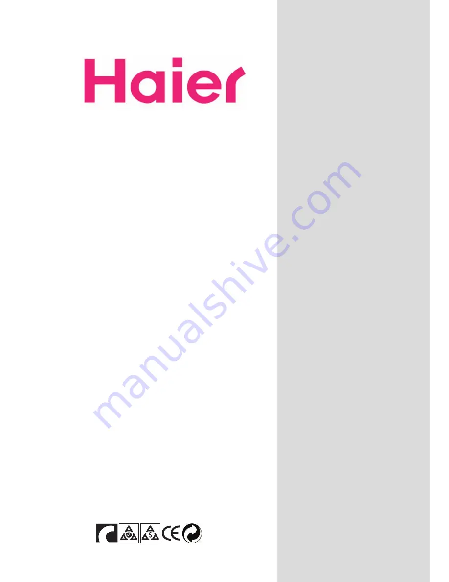 Haier HK1207TVE User Manual Download Page 20