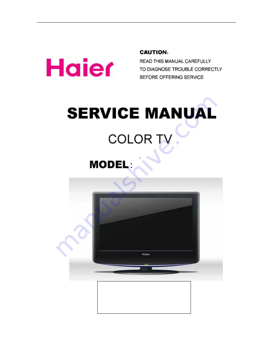 Haier HLC22R Скачать руководство пользователя страница 1