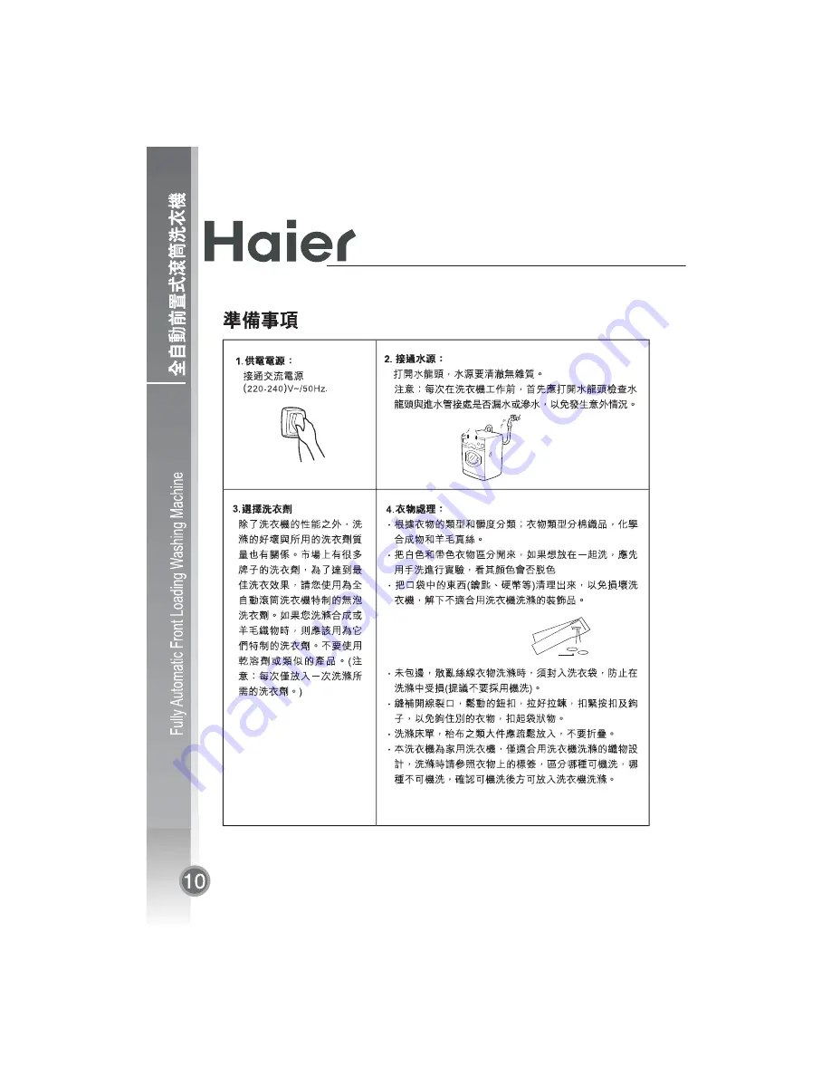 Haier HNS1000B Operation Manual Download Page 11