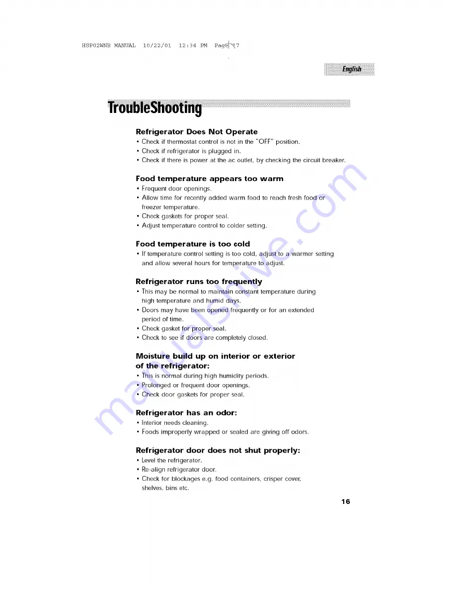 Haier HSP02WNB User Manual Download Page 17