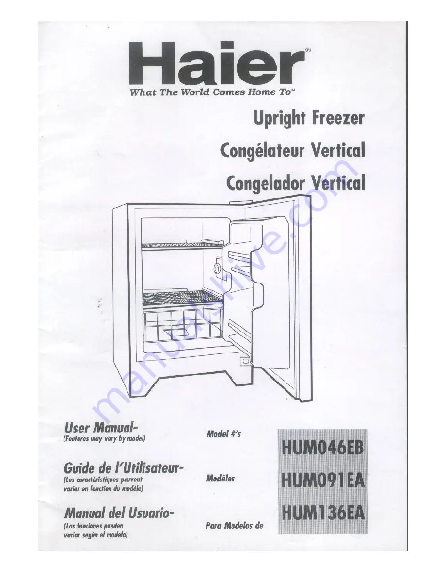 Haier HUM046EB User Manual Download Page 1