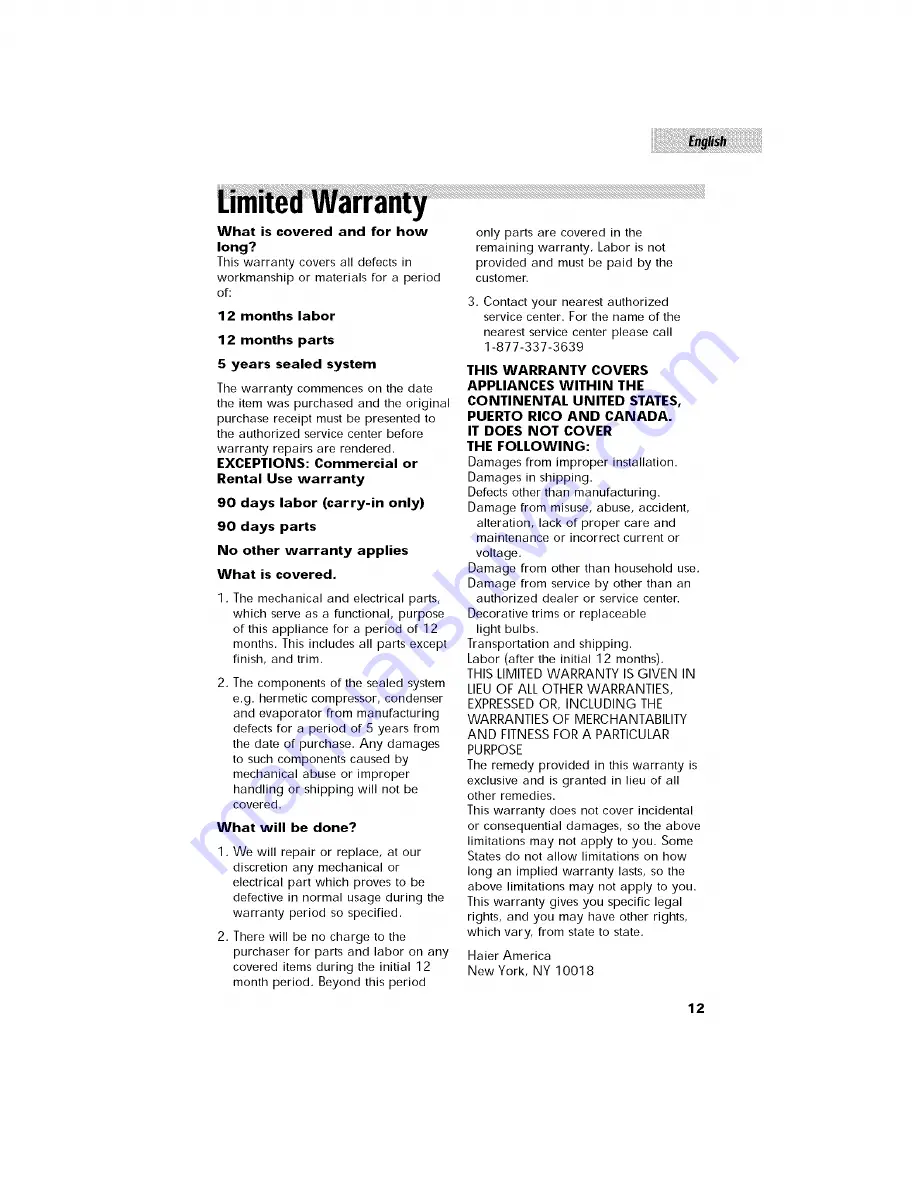 Haier HVD042E-3S User Manual Download Page 13