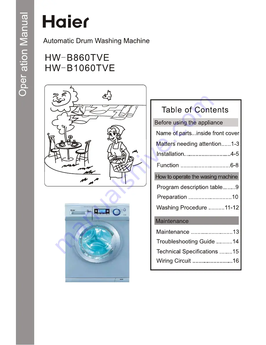 Haier HW-B1060TVE Скачать руководство пользователя страница 21