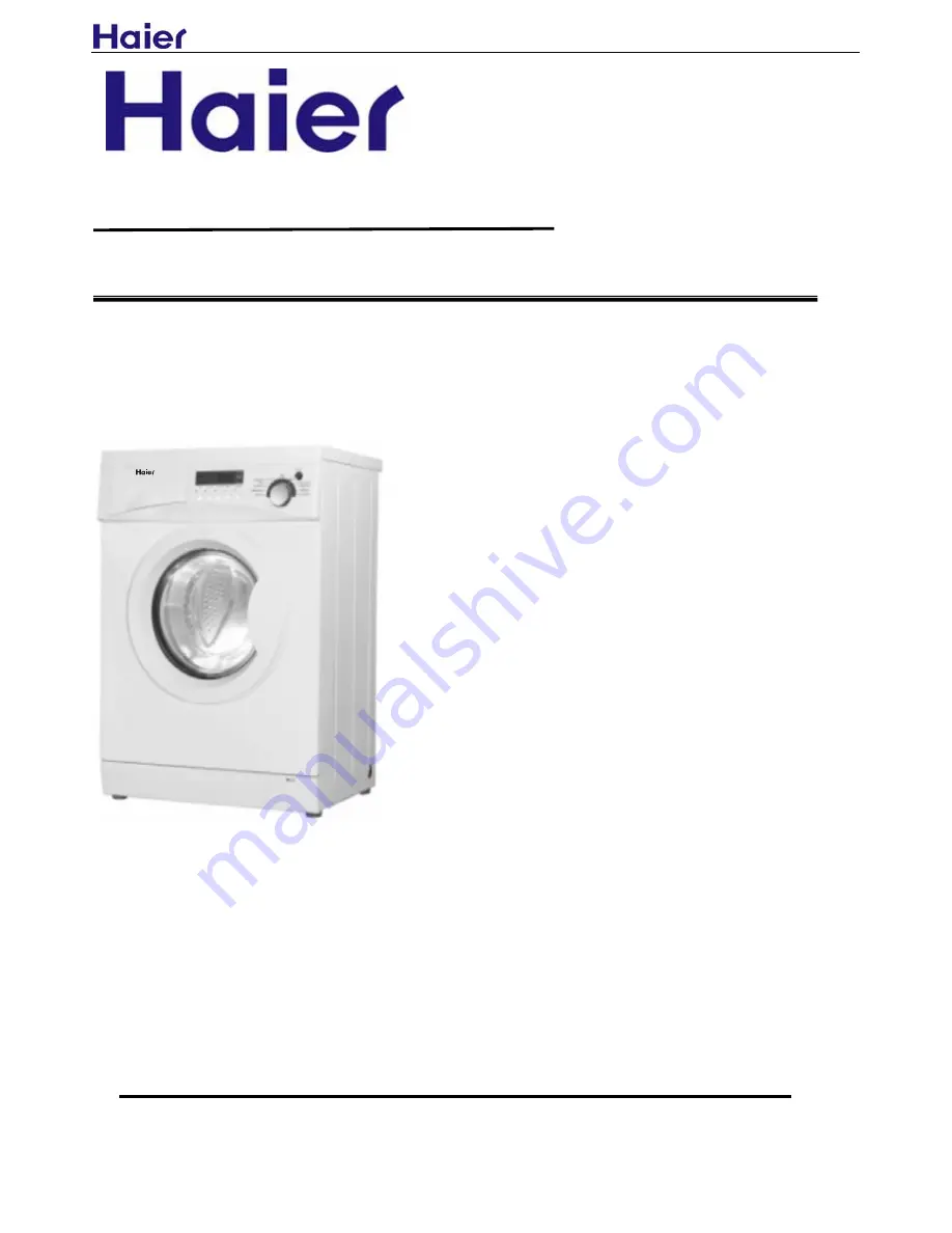 Haier HW-E1070TVE Service Manual Download Page 1