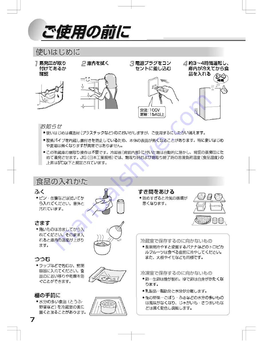 Haier JR-NF170B (Japanese) Manual Download Page 8