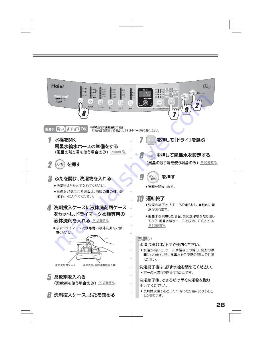 Haier JW-PK90A (Japanese) User Manual Download Page 29