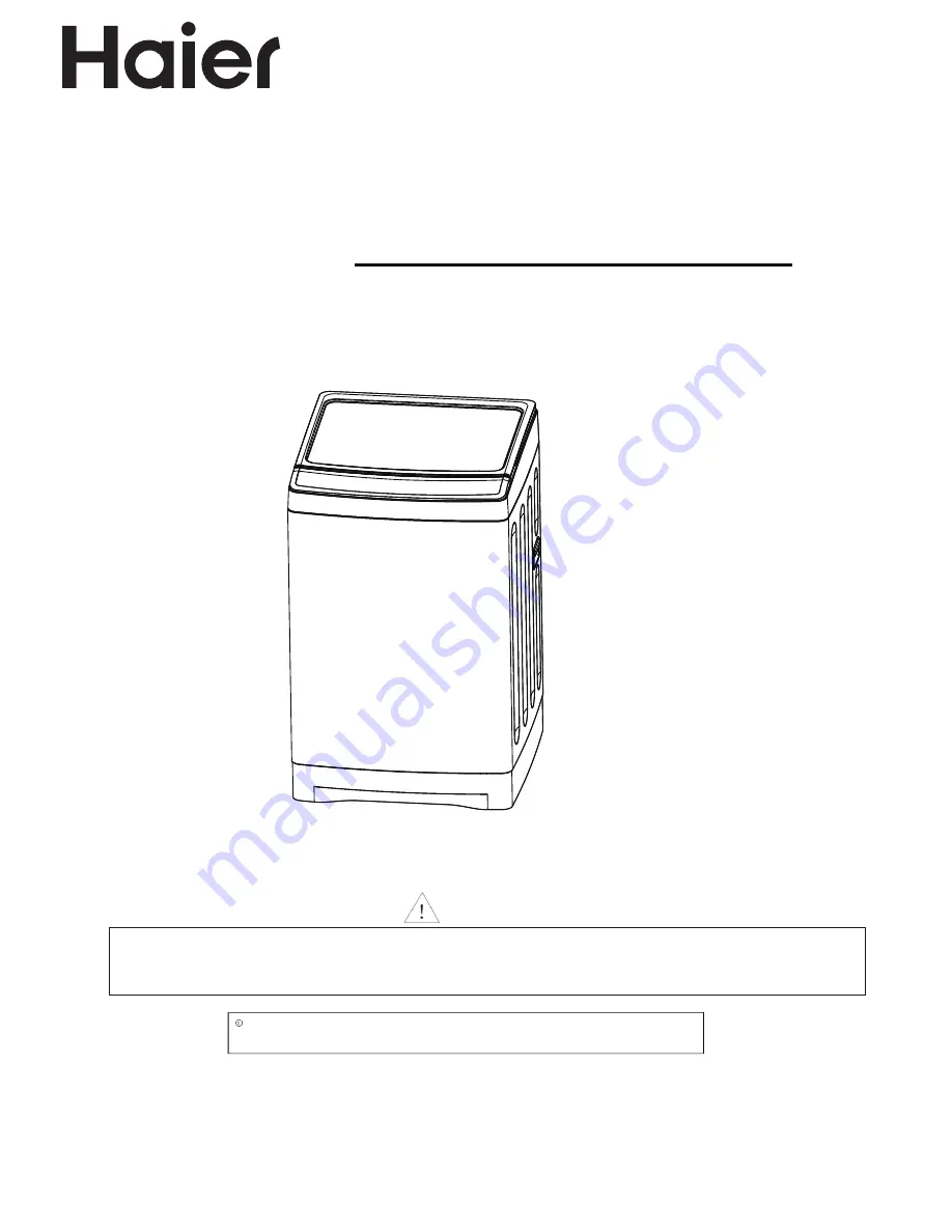 Haier LMA0920WBCL0 Service Manual Download Page 1