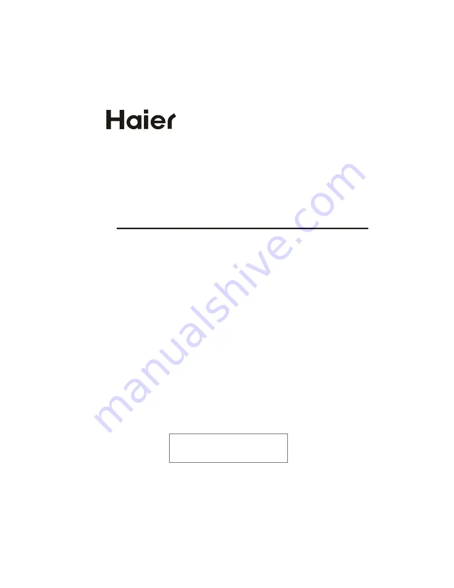 Haier LT19R1CBW User Manual Download Page 1