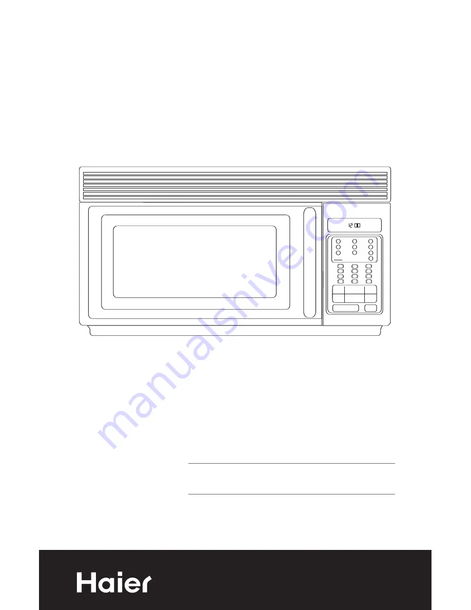 Haier MWG100814TW / B Скачать руководство пользователя страница 1