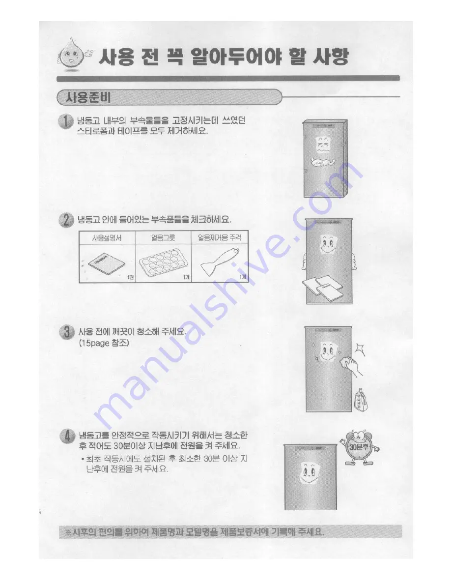 Haier PFR-162 (Korean) User Manual Download Page 8