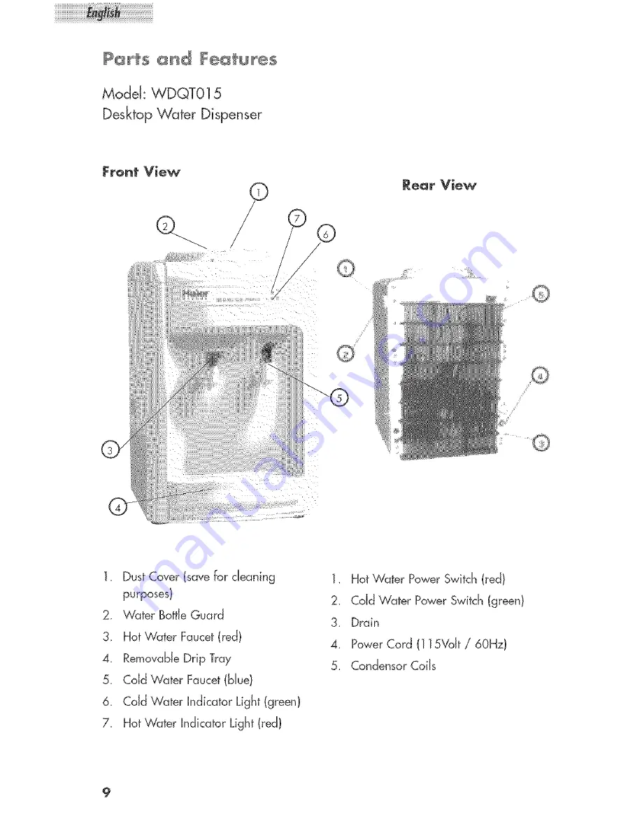 Haier WDQS005 Installation Instructions Manual Download Page 10