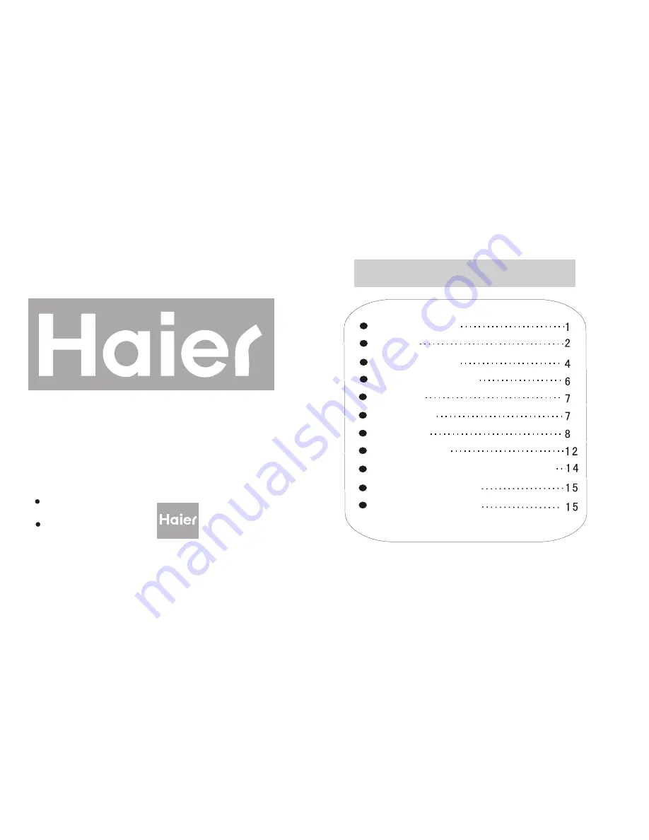 Haier XPB11-LA (Spanish) Manual Del Usuario Download Page 1