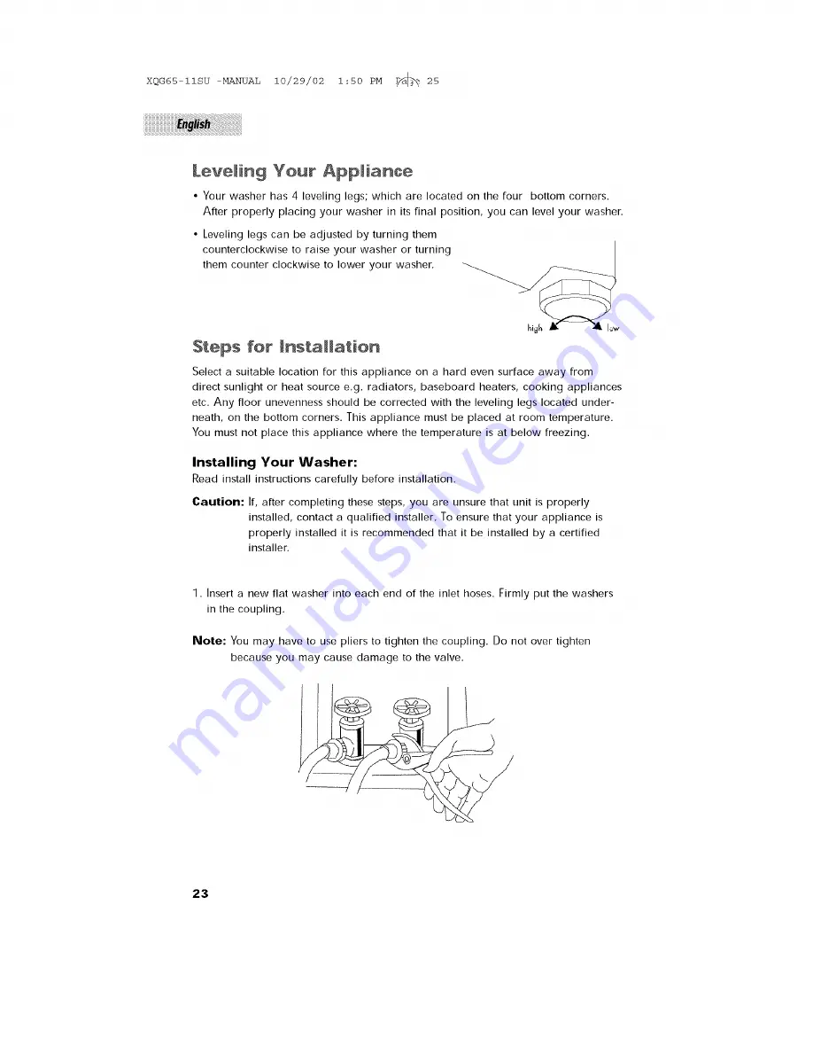 Haier XQG6511SU - Front-Load Washer/Dryer Combo User Manual Download Page 24