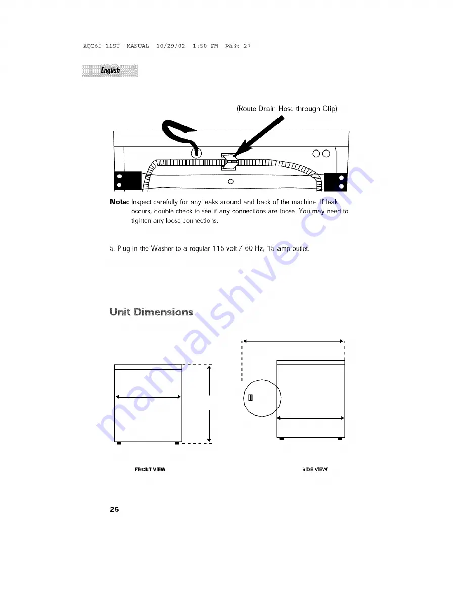 Haier XQG6511SU - Front-Load Washer/Dryer Combo User Manual Download Page 26