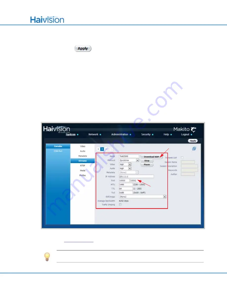 Haivision Makito User Manual Download Page 95