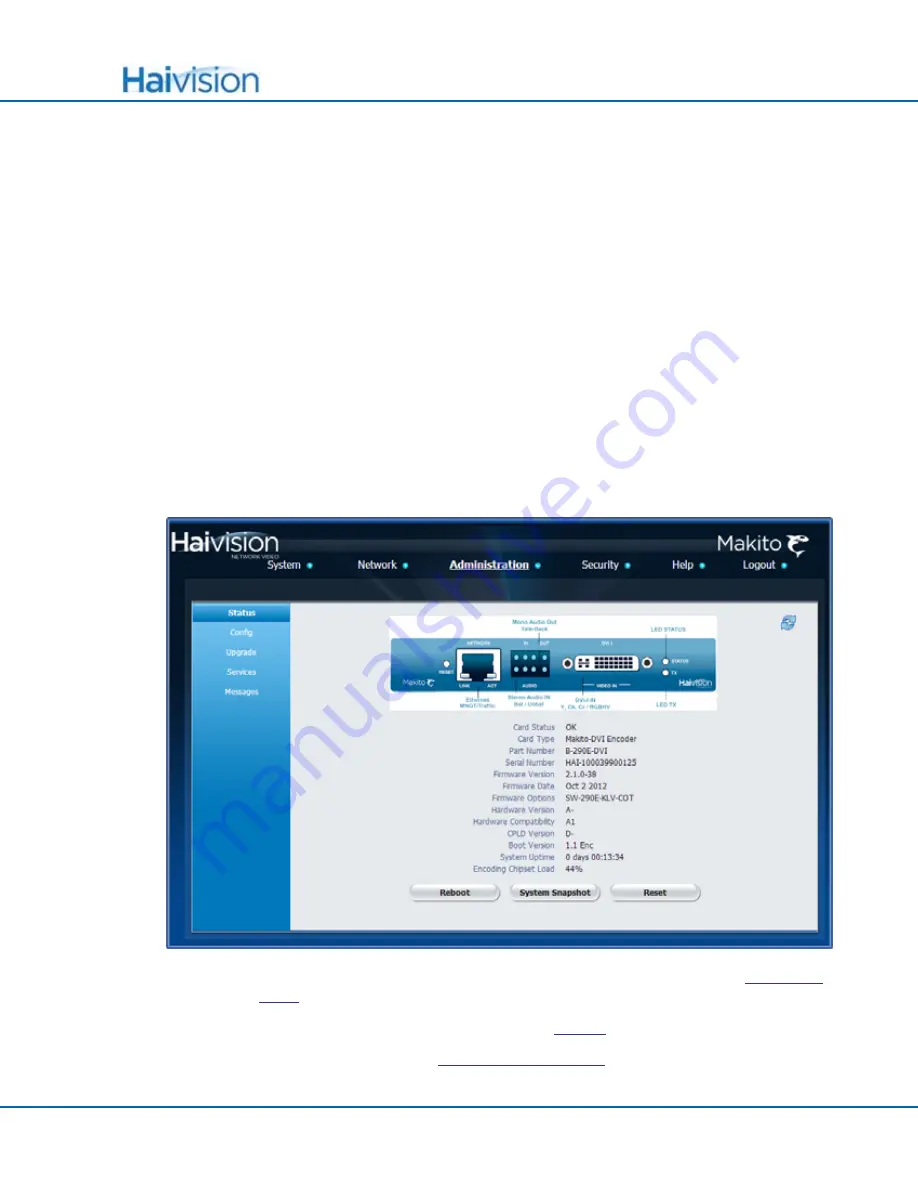 Haivision Makito User Manual Download Page 122