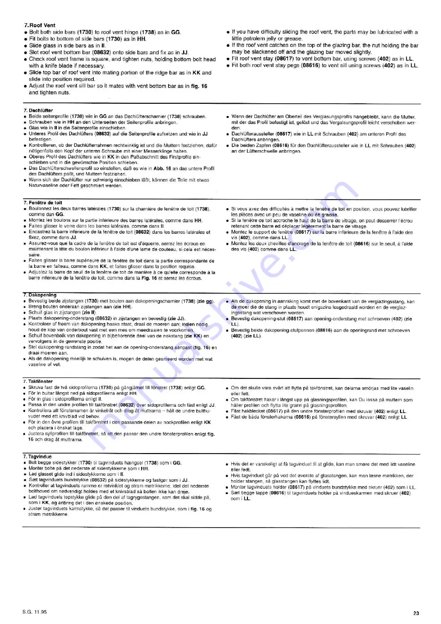 Halls Curved Greenhouse 46 Assembly Instructions Manual Download Page 23