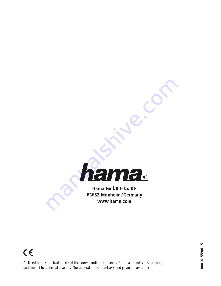 Hama 00 014155 User Manual Download Page 14