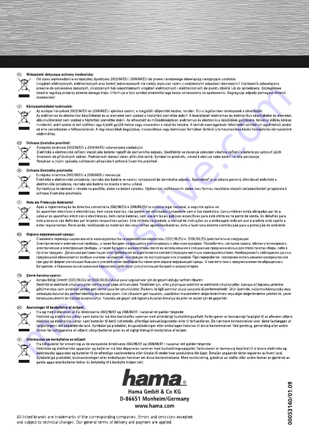 Hama 00053140 Operating Instruction Download Page 36